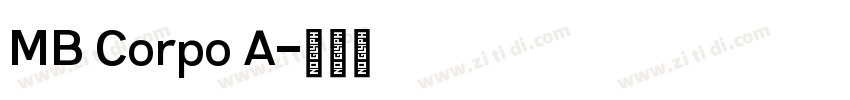 MB Corpo A字体转换